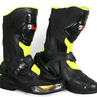 Fighter Paw botas de moto racing fluor