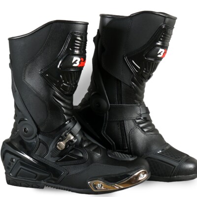 Fighter Paw botas de moto racing negro