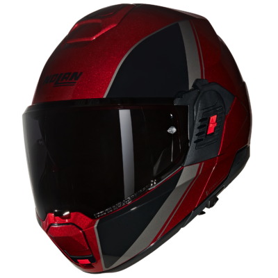 Casco N120-1 flip back Verniciatura special rojo visceral nolan