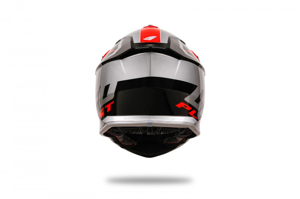 Casco intrepide motocros rojo gris negro UFO - Imagen 7