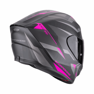 Exo-391 casco integral aaxo negro fucsia scorpion