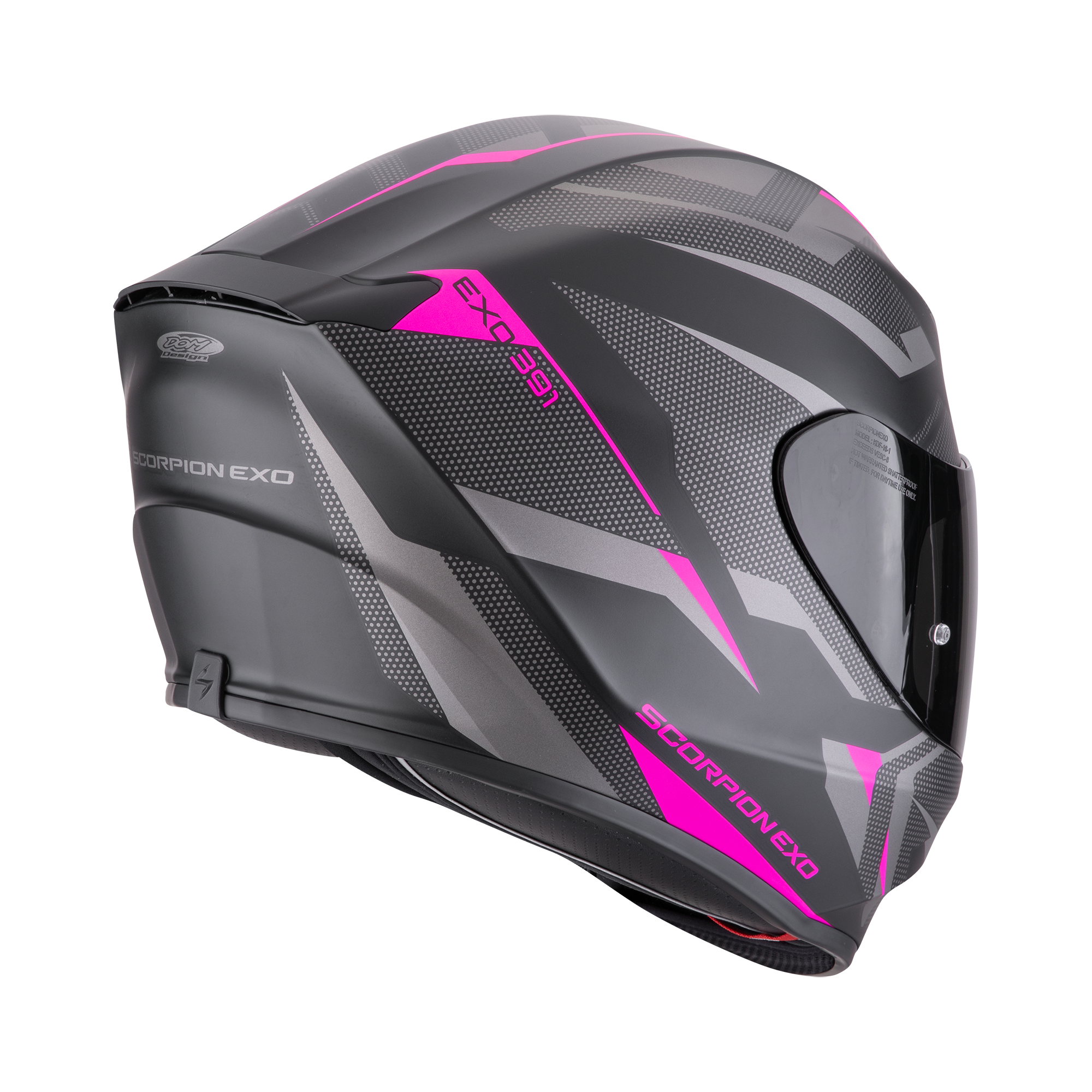 Exo-391 casco integral aaxo negro fucsia scorpion - Imagen 2