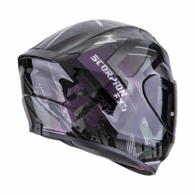 Exo-391 casco integral clutter negro camaleonte scorpion