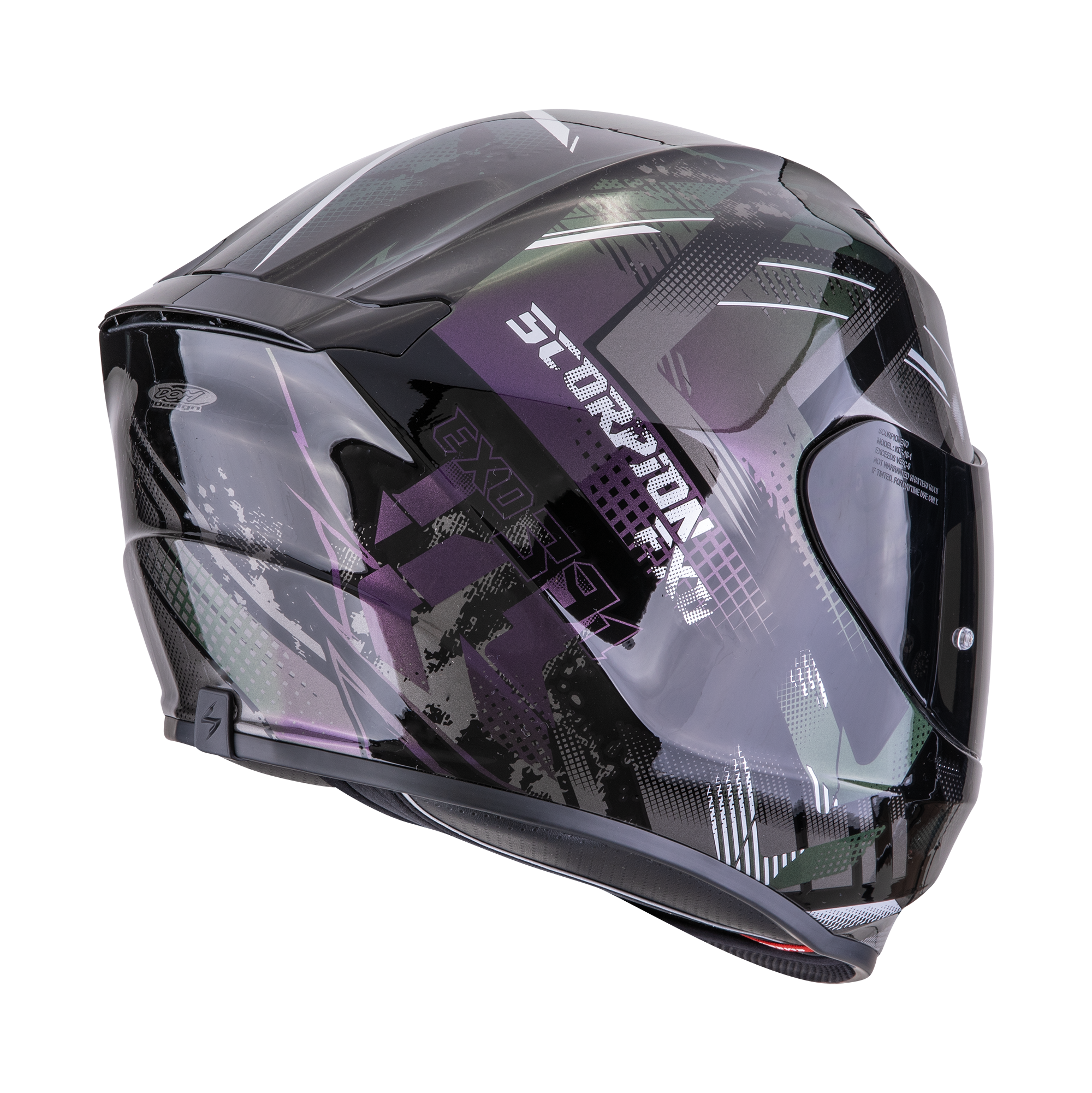 Exo-391 casco integral clutter negro camaleonte scorpion - Imagen 2
