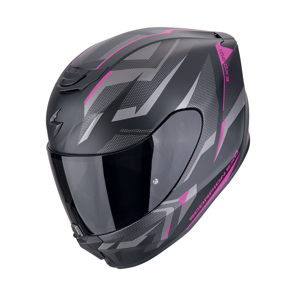 Exo-391 casco integral aaxo negro fucsia scorpion