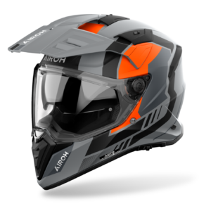 Casco Bandit horn gris negro orange mate Airoh