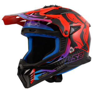 Casco MX708 fast II wash red LS2