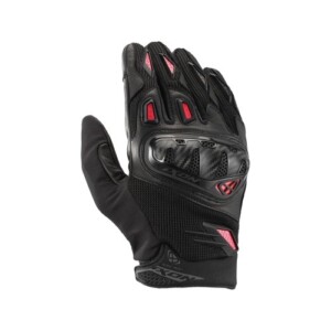 Guantes Rise air 2 para verano negro rojo Ixon
