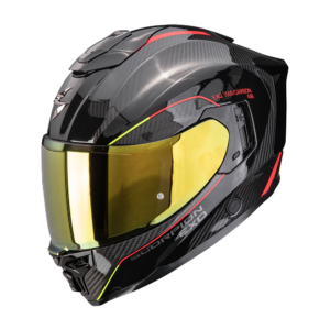 Casco integral EXO-1500 Carbón Air mundi negro rojo amarillo scorpion