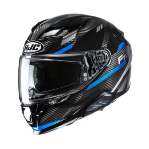 Casco integral F71 Carbón Esira negro azul HJC