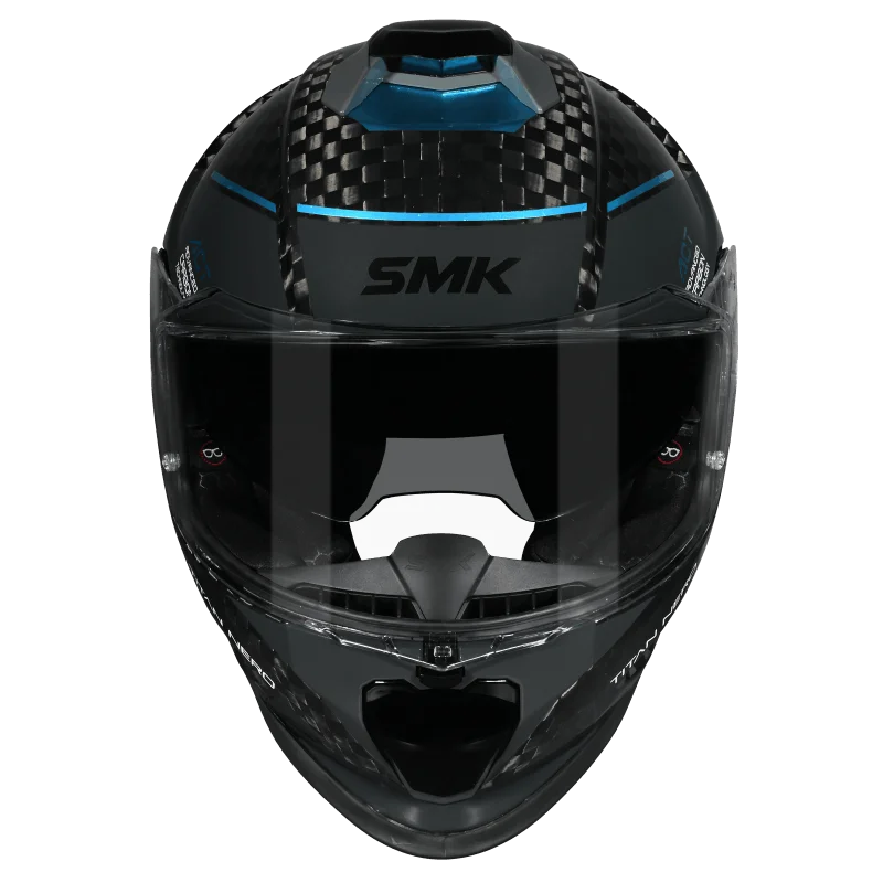 Casco integral Titan de carbono nero brillo SMK - Imagen 4