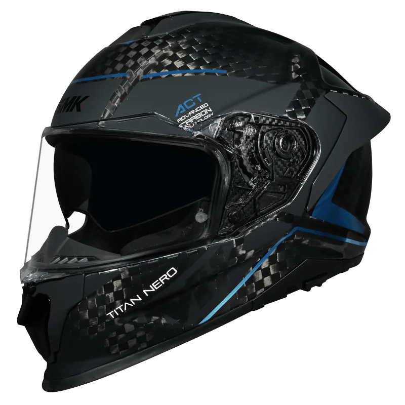 Casco integral Titan de carbono nero brillo SMK