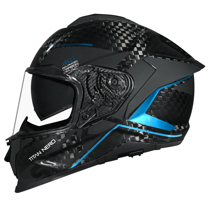Casco integral Titan de carbono nero brillo SMK - Imagen 2