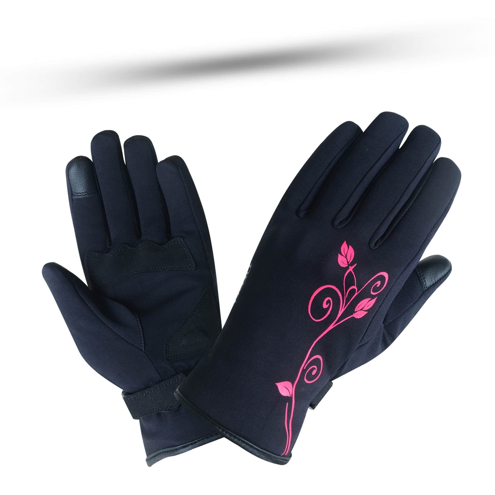 Guantes lady 1 de degend negro/rosa mujer