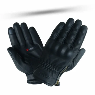 Guantes de piel Indus negro para invierno (man)