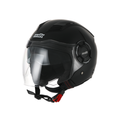 Casco jet unik con gafas solar Mercury negro mate CE 22.06