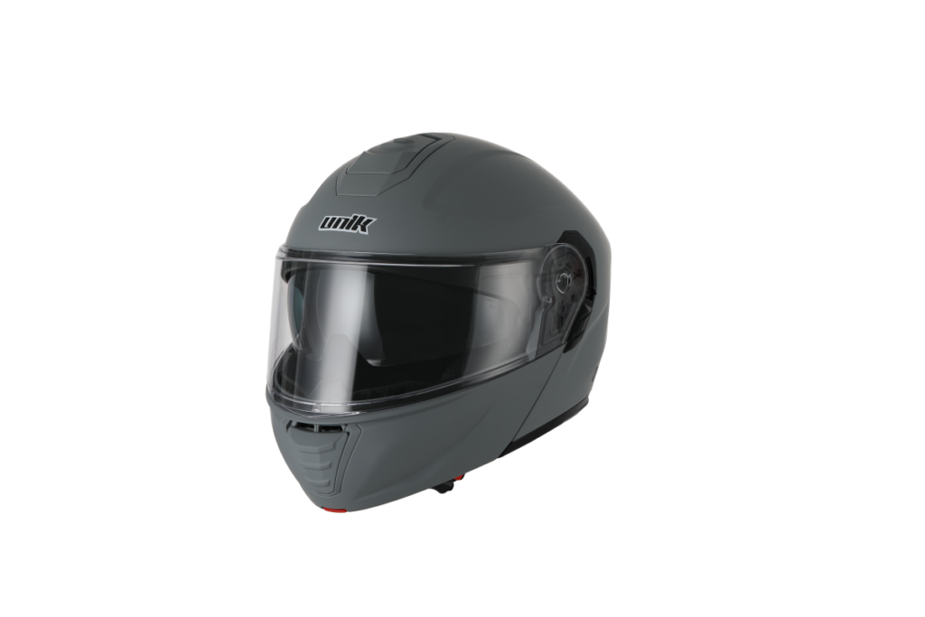 Casco modular unik con gafas solar comet gris mate