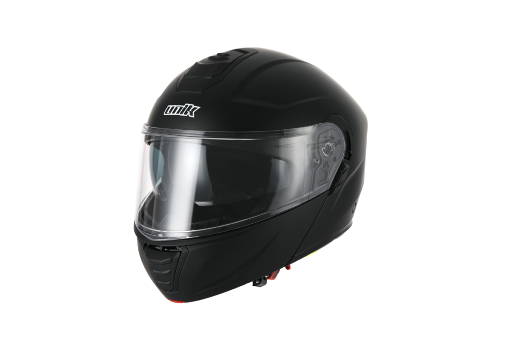 Casco modular unik con gafas solar comet negro mate