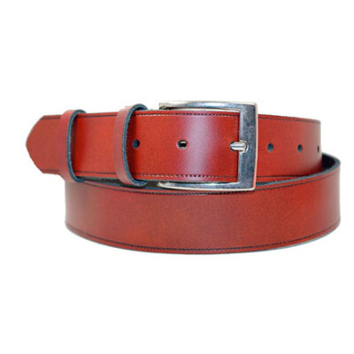 CINTURÓN DE PIEL UNISEX MARRON OSCURO