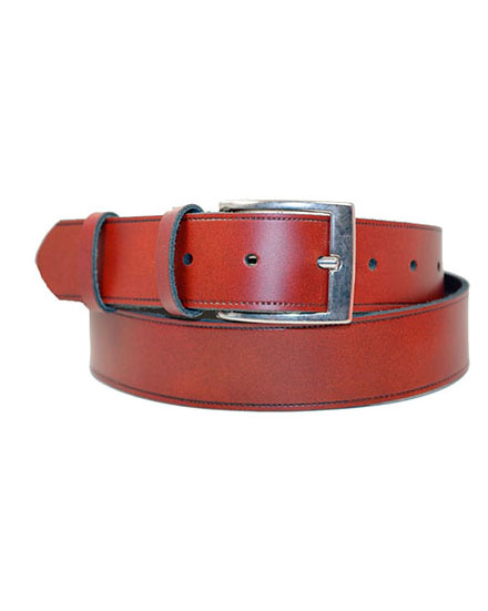 CINTURÓN DE PIEL UNISEX MARRON OSCURO