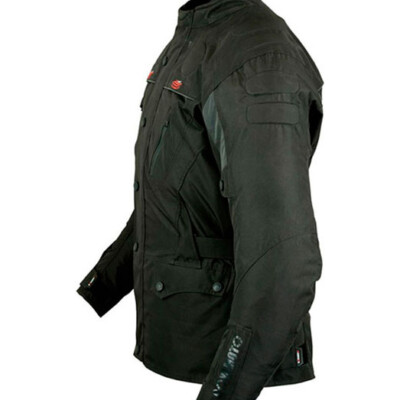 Chaqueta de moto en textile cordura, unisex, impermeable 3/4