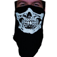 MASCARILLA KUM CALAVERA ALGODÓN NEGRO