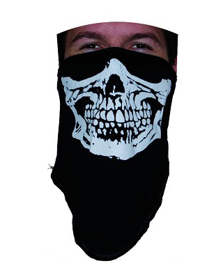 MASCARILLA KUM CALAVERA ALGODÓN NEGRO