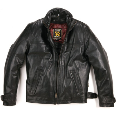 GARRY PLAIN LEATHER JACKET HELSTONS