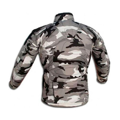 Chaqueta 3/4 de moto en cordura camuflaje impermeable