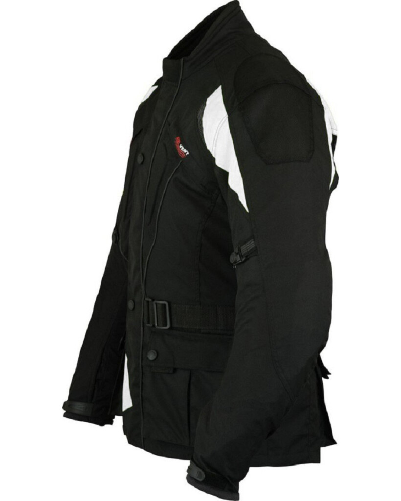 CHAQUETA DE MOTO 3/4 EN CORDURA, UNISEX, IMPERMEABLE, FORRO DESMONTABLE PROTECTORES C.E.