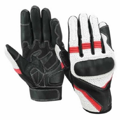 GUANTES DE MOTO CON PROTECCIONES Y PERFORADOS