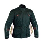 Chaqueta de moto 3/4 en cordura con protecciones C.E., impermeable