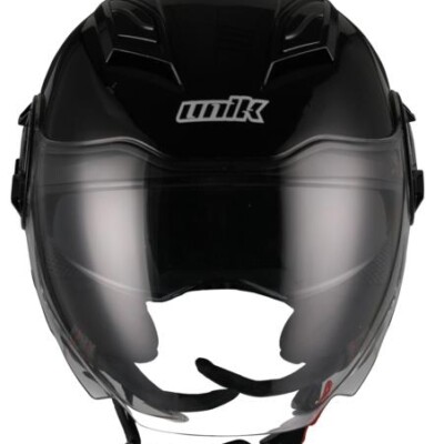 Casco jet unik con gafas solar cj-11 negro