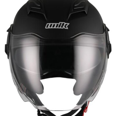 Casco jet unik con gafas solar Mercury negro mate CE 22.06