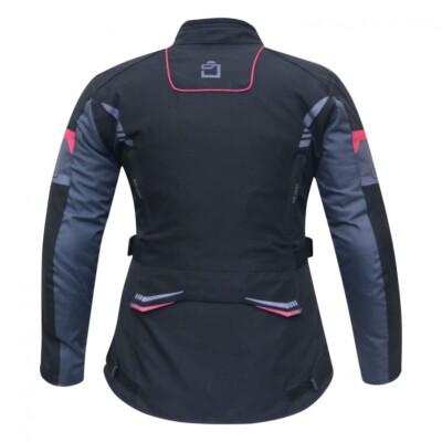 Chaqueta travel lady 3/4 negro fucsia mujer