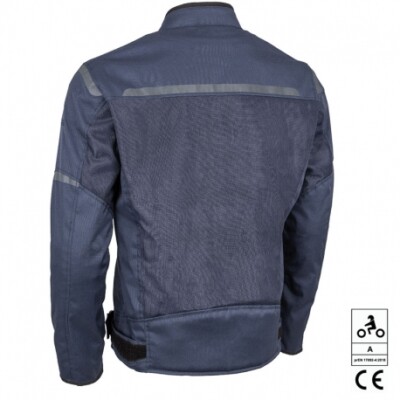 Chaqueta AIR CE Azul realizada en Poliester 600D y Mesh perforado