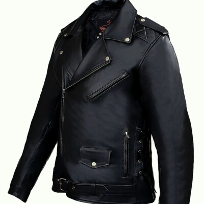 Chaqueta de piel para moto custom MEN