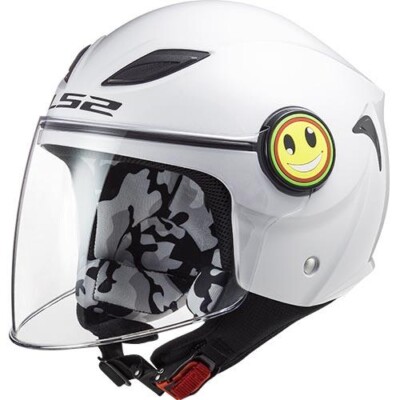 CASCO JET DE MOTO OF602 FUNNY JUNIOR - LS2 - SOLID WHITE