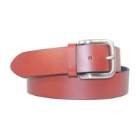 Cinturón de piel unisex marron oscuro