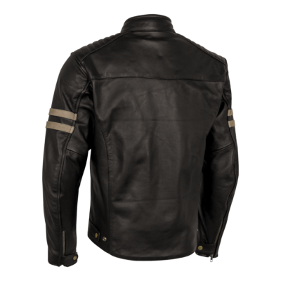 Legend chaqueta de piel para moto con protecciones marron hombre