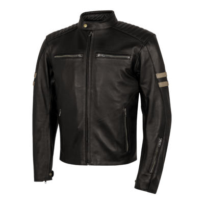 Legend chaqueta de piel para moto con protecciones marron hombre