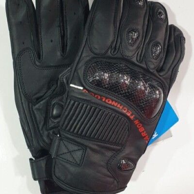 CARBON TECH Guantes de cuero con protecciones de carbono