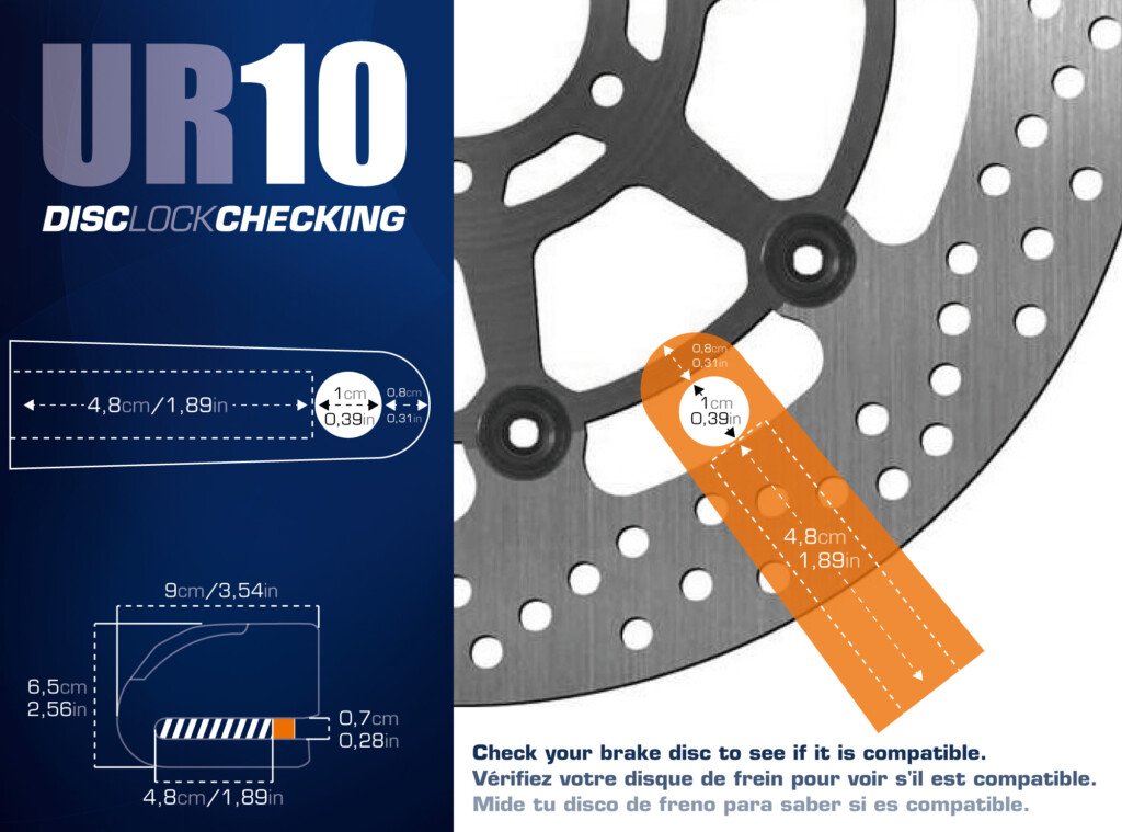 Antirrobo con alarma moto UR10