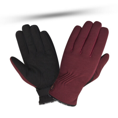 Guantes ciudad negro y rojo vino chica