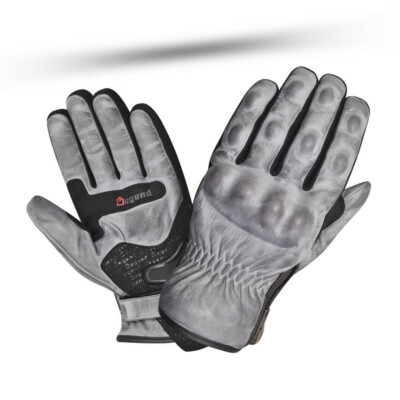 Guantes de piel Indus Gris para invierno (man)