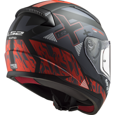 XTREET FF353 rapid casco integral road touring matt black red