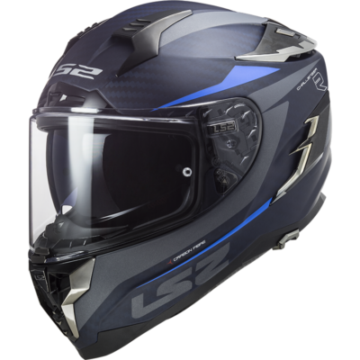 DRONE FF327 challenger C casco integral de carbono matt carbon blue