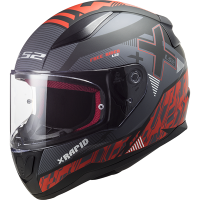 XTREET FF353 rapid casco integral road touring matt black red