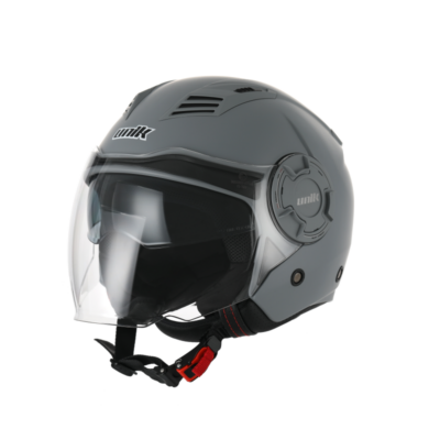 Casco jet unik con gafas solar Mercury gris mate CE 22.06