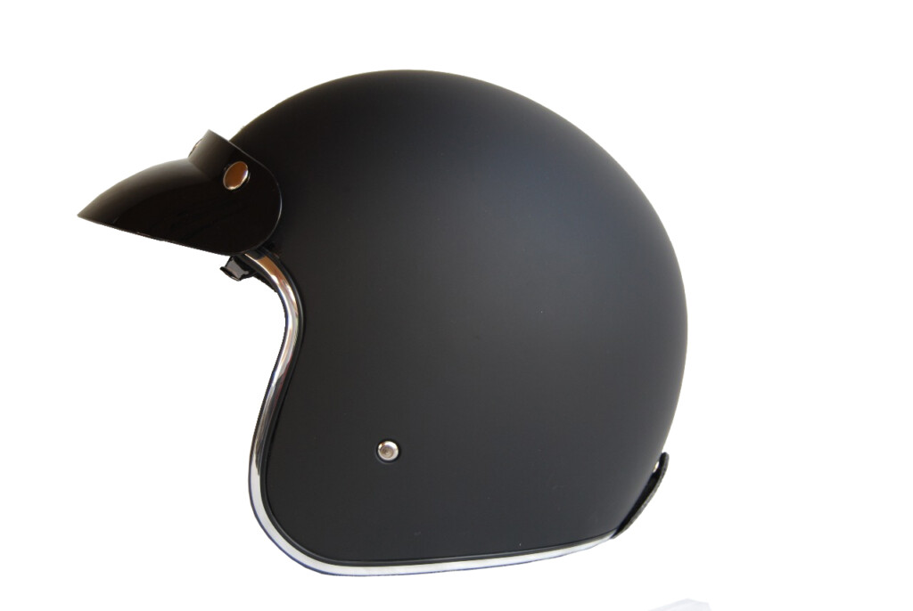 Casco jet custom kum k-588 negro mate